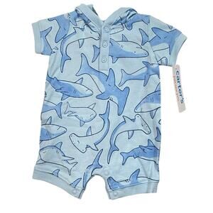 Carter’s newborn Shark Romper with Shark Fin Hood